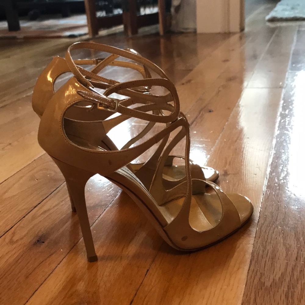 Nude Jimmy Choo Lance Sandals